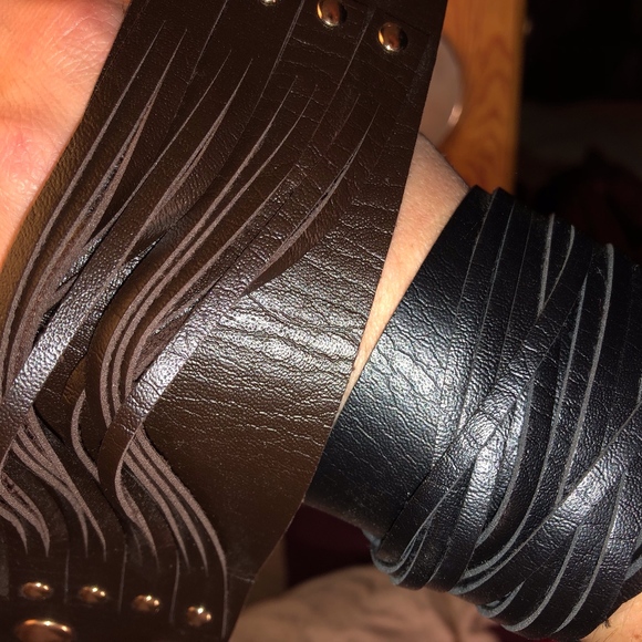 🔥Leather Bracelet/Cuff Punk Rock Adj🔥 - Picture 1 of 5